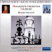 MOZART: Symphonies Nos. 34 and 39 / Menuet in C Major