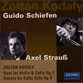 KODALY: Duo / Cello Sonata