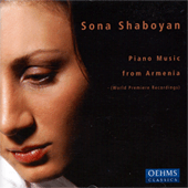 SHABOYAN, Sona: Piano Music from Armenia