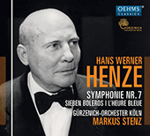 HENZE, H.: Symphony No. 7 / 7 Boleros / Overture for a Theatre / L’heure bleue (Gürzenich Orchestra, Stenz)