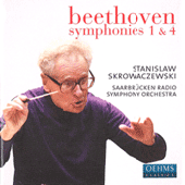 BEETHOVEN, L. van: Symphonies Nos. 1 and 4 (Saarbrucken Radio Symphony, Skrowaczewski)