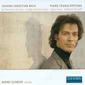 BACH, J.S.: Piano Transcriptions by Busoni, Rachmaninov, Kempff and Hess (Glemser)