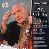 Violin Recital: Gitlis, Ivry - PAGANINI, N. / HINDEMITH, P. / BARTÓK, B. / BRAHMS, J. / DEBUSSY, C. (Original SWR Tapes 1962-1986 Remastered)