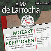 MOZART, W.A.: Piano Concerto No. 22 / BEETHOVEN, L. van: Piano Concerto No. 3 (Original SWR Tapes 1977-1986 Remastered) (Larrocha, Navarro, Bour)