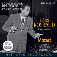 MOZART, W.A.: Symphonies / Concertos / Serenades (South West German Radio Symphony, Baden-Baden, Rosbaud) (1951-1962)