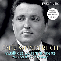 Vocal Recital (Tenor): Wunderlich, Fritz - RAPHAEL, G. / NEUMEYER, F. / BAUSZNERN, D. von / HELM, E. (Music of the 20th Century) (1954-1960)