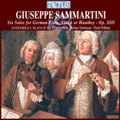 SAMMARTINI, G.: Sonatas, Op. 13 (Ensemble J.M. Anciuti)