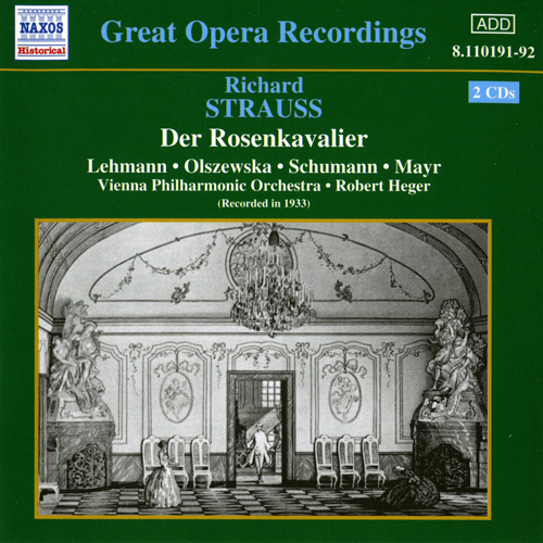 STRAUSS, R.: Rosenkavalier (Der) (Lehmann, Schumann) (1933)