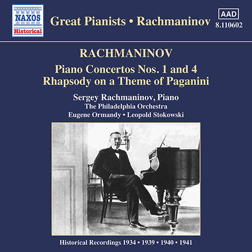 Rachmaninov: Piano Concertos Nos. 1 and 4 (Rachman.. 8.110602 Discover releases from Naxos Historical