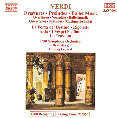 VERDI: Overtures / Preludes / Ballet Music - 8.550091 VERDI: Overtures / Preludes / Ballet Music - 8.550091