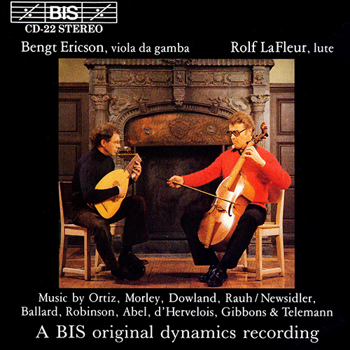 Bengt Ericson, Rolf La Fleur – Music For Viola Da Gamba And Lute. BIS – BIS-CD-22 Bengt Ericson, Rolf La Fleur – Music For Viola Da Gamba And Lute. BIS – BIS-CD-22