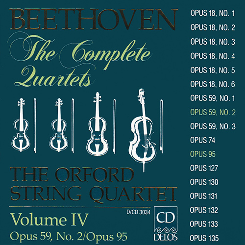 BEETHOVEN, L: String Quartets Nos. 8 and 11 (Orfor.. - DE3034