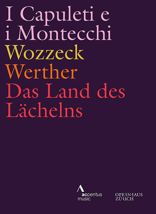 Operas and Operettas - BELLINI, V. / BERG, A. / LEHÁR, F. / MASSENET, J. (Zürich Opera, 2015-2017) (4-DVD Box Set) (NTSC)