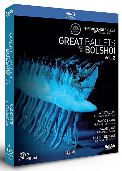 GREAT BALLETS FROM THE BOLSHOI, Vol. 2 - La Bayadère / Marco Spada / Swan Lake (Bolshoi Ballet, 2013-2016) (4 Blu-ray Disc Box Set, Full-HD)