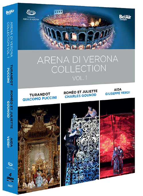 ARENA DI VERONA COLLECTION, Vol. 1 - Turandot / Roméo et Juliette / Aida (Arena di Verona, 2010-2013) (4-DVD Box Set) (NTSC)