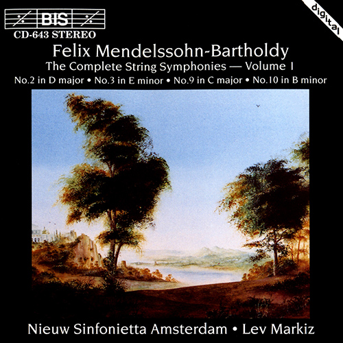 MENDELSSOHN, Felix: String Symphonies (Complete), Vol. 1 - Nos. 2, 3, 9, 10 (Amsterdam Sinfonietta, Markiz)