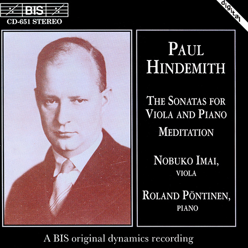 HINDEMITH: Viola Sonatas / Meditation