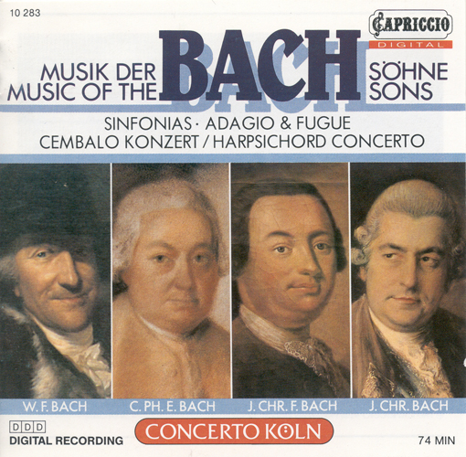 BACH SONS (THE) – BACH, J.C.F. / BACH, W.F. / BACH, C.P.E. / BACH, J.C. (Music of the Bach Sons) (Concerto Koln)