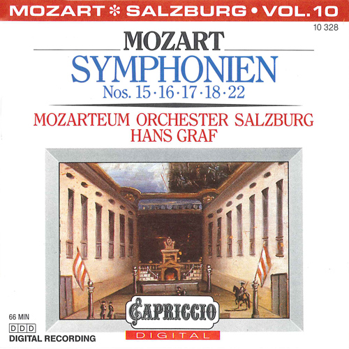 MOZART, W.A.: Symphonies, Vol. 10 (Salzburg Mozarteum Orchestra, Graf) - Nos. 15, 16, 17, 18, 22