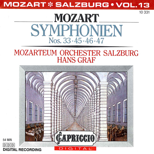 MOZART, W.A.: Symphonies, Vol. 13 (Salzburg Mozarteum Orchestra, Graf) - Nos. 33, 45, 46, 47