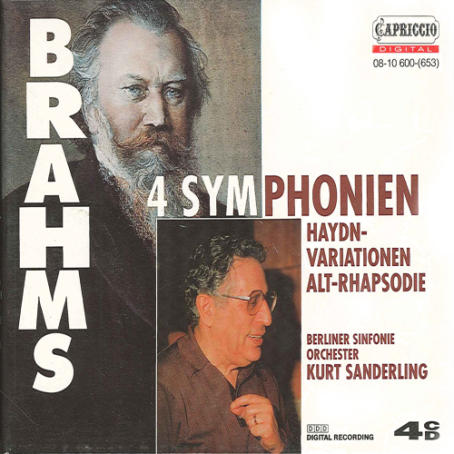 BRAHMS, J.: Symphonies Nos. 1-4 / Alto Rhapsody / Haydn Variations (Berlin Symphony, K. Sanderling)