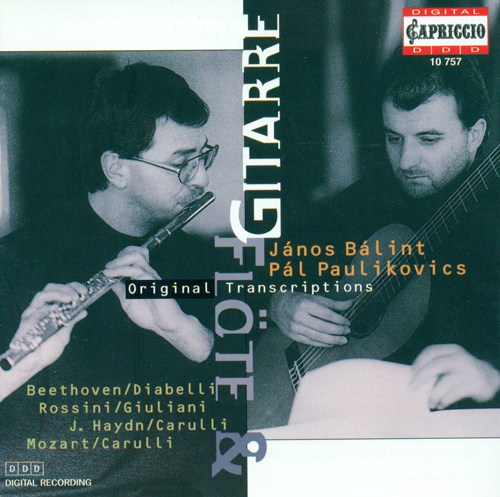 Flute and Guitar Arrangements - MOZART, W.A. / HAYDN, J. / DIABELLI, A. / ROSSINI, G. / WEBER, G. (Balint, Paulikovics)