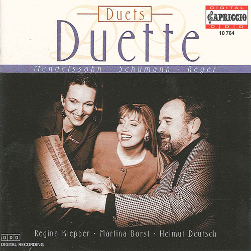 Vocal Recital: BORST, Martina / KLEPPER, Regina - MENDELSSOHN, Felix / SCHUMANN, R. / REGER, M. (Duets)