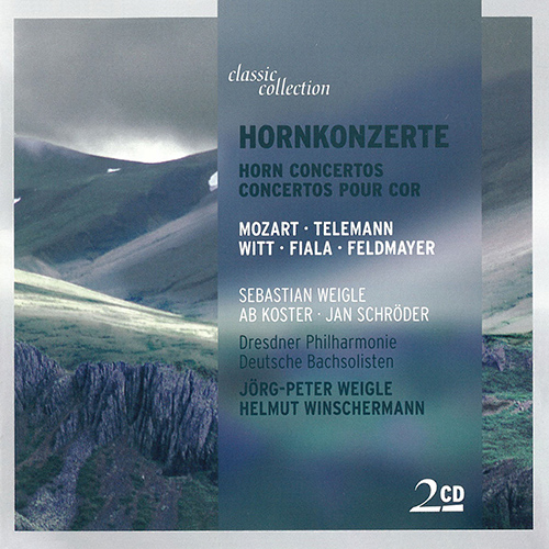 MOZART, W.A.: Horn Concertos - K. 412, 417, 447, 495 / TELEMANN, G.P.: Ouverture (Suite) in F Major / FIALA, J.: Concerto for 2 Horns (Weigle)