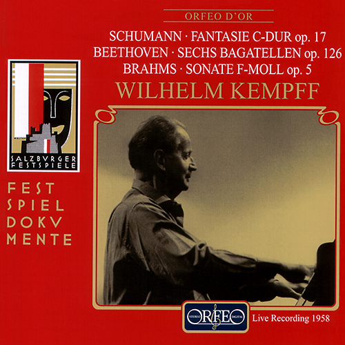 Piano Recital: Kempff, Wilhelm - SCHUMANN, R. / BEETHOVEN, L. van / BRAHMS, J. (1958)