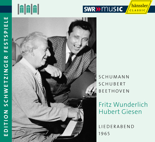 Vocal Recital: Wunderlich, Fritz - SCHUMANN, R. / SCHUBERT, F. / BEETHOVEN, L. van (Schwetzinger Festspiele Edition, 1965)