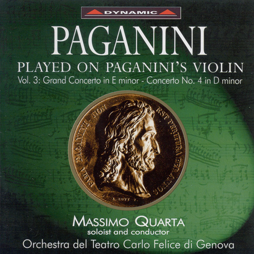 PAGANINI PLAYED ON PAGANINI'S VIOLIN, Vol. 3 (Quarta, Genoa Carlo Felice Theater Orchestra)