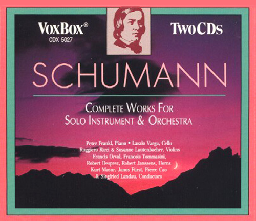 SCHUMANN, R.: Works for Solo Instrument and Orchestra (Complete) (Frankl, Lautenbacher, Ricci, Varga, Furst, Cao)