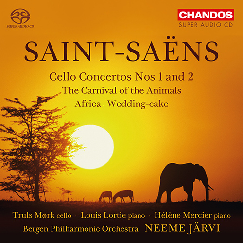 SAINT-SAËNS, C.: Cello Concertos Nos. 1 and 2 / Le carnaval des animaux / Wedding Cake / Africa (Mørk, Lortie, Mercier, Bergen Philharmonic, N. Järvi)