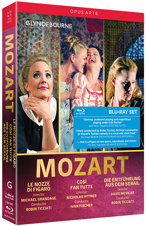 MOZART, W.A.: Nozze di Figaro (Le) / Così fan tutte / Die Entführung aus dem Serail [Operas] (Glyndebourne, 2006-2015) (3-Blu-ray Disc Box Set)