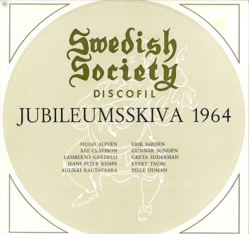 SWEDISH SOCIETY DISCOFILS: Jubileumsskiva 1964