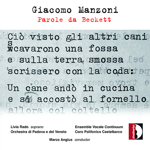 MANZONI, G.: Parole da Beckett / 10 versi di Emily Dickinson (Rado, Ensemble Vocale Continuum, Padova e del Veneto Orchestra, Angius)
