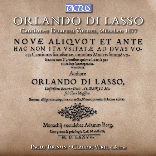 LASSUS, O. de: Cantiones Duarum Vocum (Tognon, Verh)