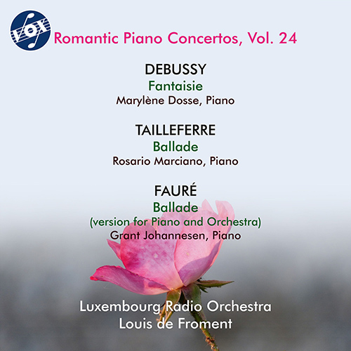 Piano Concertos - DEBUSSY, C. / TAILLEFERRE, G. / FAURÉ, G. (Romantic Piano Concertos, Vol. 24) (Dosse, Marciano, G. Johannesen, Froment)