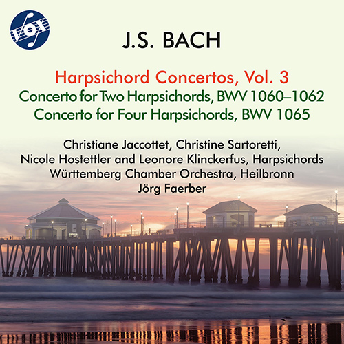 BACH, J.S.: Harpsichord Concertos, Vol. 3 - BWV 1060-1062, 1065 (Jaccottet, Sartoretti, Württemberg Chamber Orchestra of Heilbronn, Faerber)