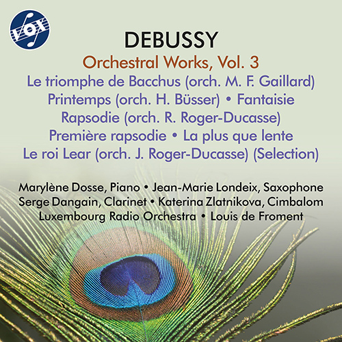DEBUSSY, C.: Orchestral Works, Vol. 3 - Le triomphe de Bacchus / Printemps (Dangain, Londeix, Dosse, Zlatnikova, Luxembourg Radio Orchestra, Froment)