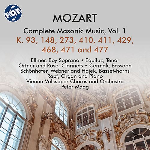 MOZART, W.A.: Masonic Music (Complete), Vol. 1 (Vienna Volksoper Chorus and Orchestra, Maag)