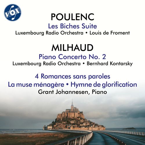 MILHAUD, D.: Piano Concerto No. 2 / La muse ménagère / POULENC, F.: Les Biches Suite (Johannesen, Luxembourg Radio Orchestra, Froment, B. Kontarsky)