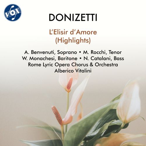 DONIZETTI, G.: Elisir d'amore (L') [Opera] (Highlights) (Benvenuti, Rocchi, Monachesi, Catalani, Rome Lyric Opera Chorus and Orchestra, Vitalini)