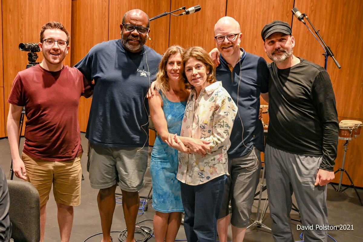 JoAnn Falletta with Kevin Deas, Hila Plitman, Fred Child and engineers JoAnn Falletta with Kevin Deas, Hila Plitman, Fred Child and engineers